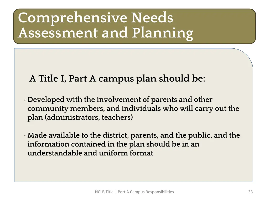 comprehensive needs assessment and planning 2