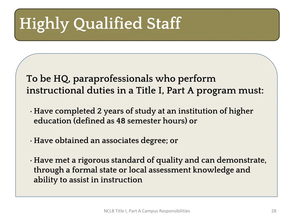 highly qualified staff 10