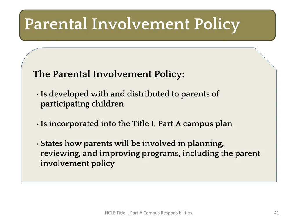 parental involvement policy 1