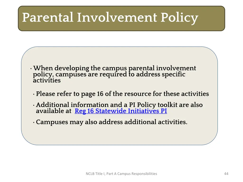 parental involvement policy 4