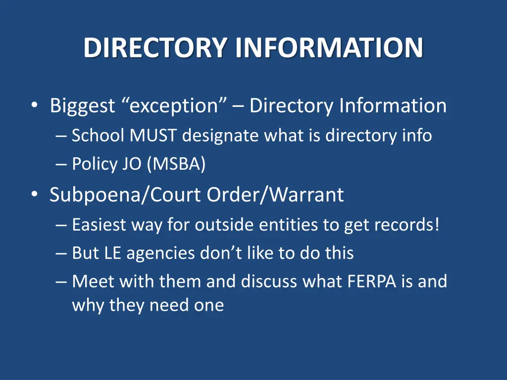 directory information 2