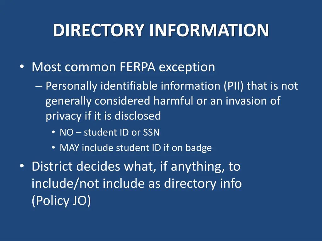 directory information