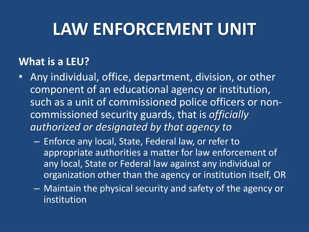 law enforcement unit 1