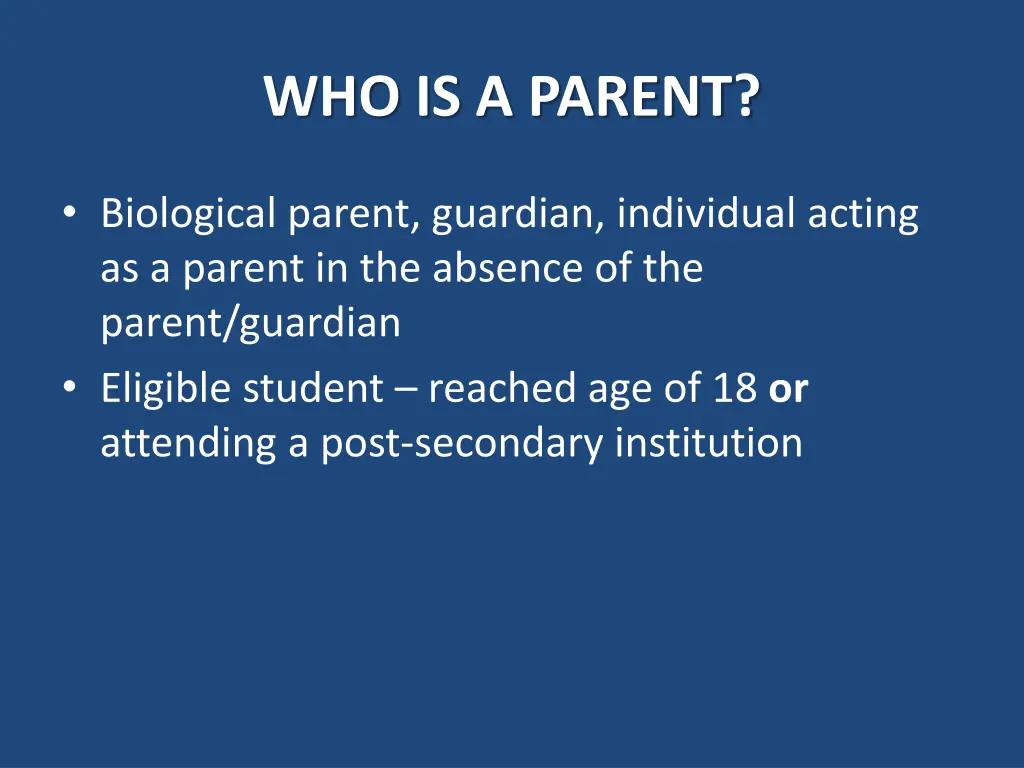 who is a parent