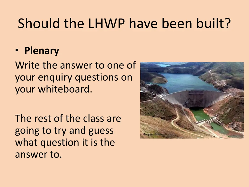 should the lhwp have been built 13