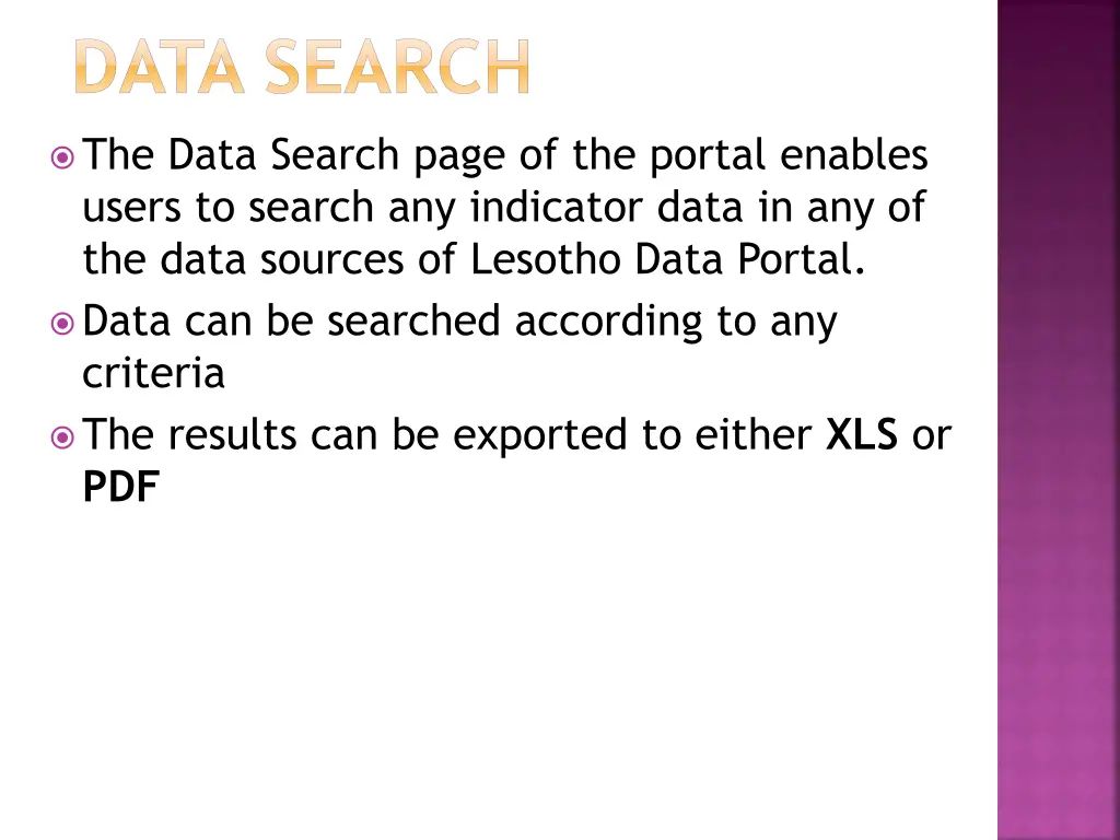 data search