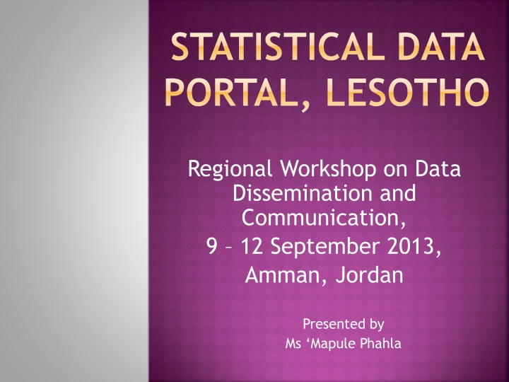 statistical data portal lesotho