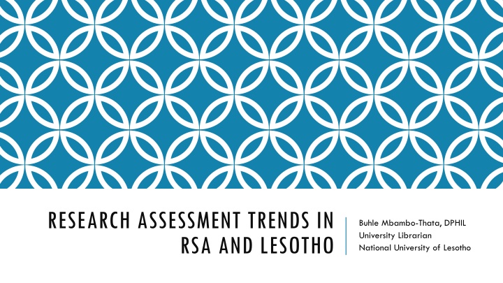 research assessment trends in rsa and lesotho