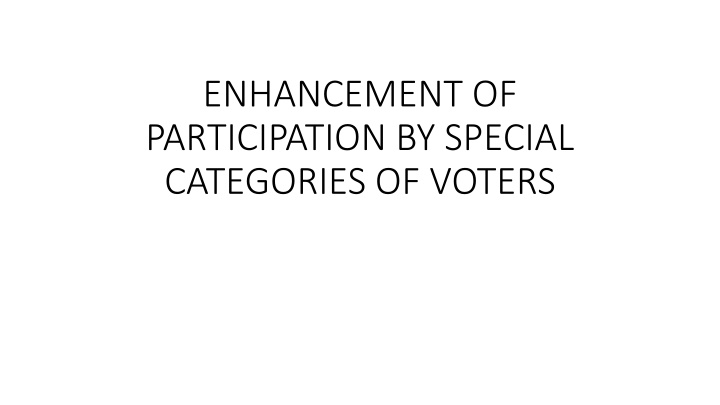 enhancement of participation by special