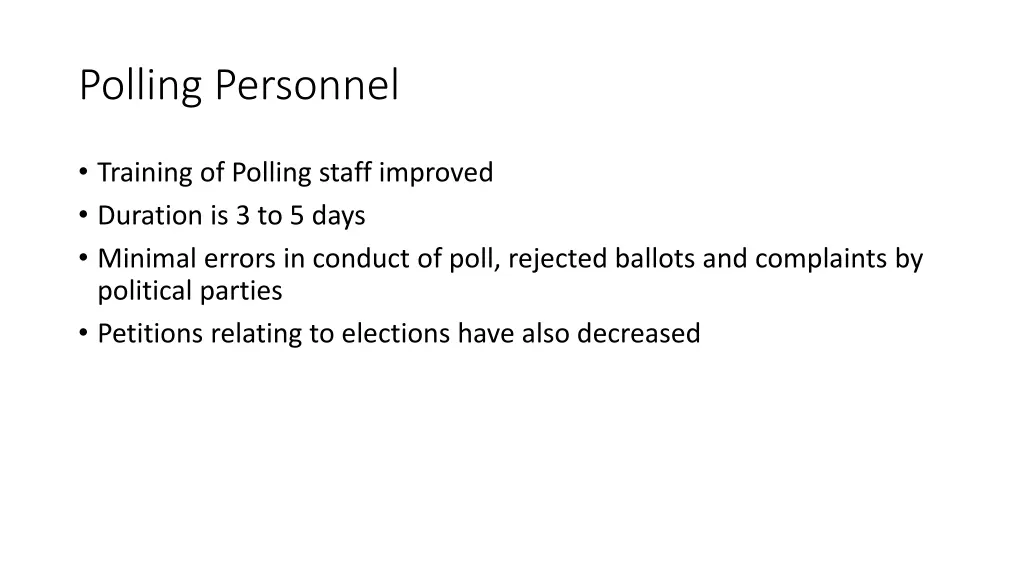 polling personnel