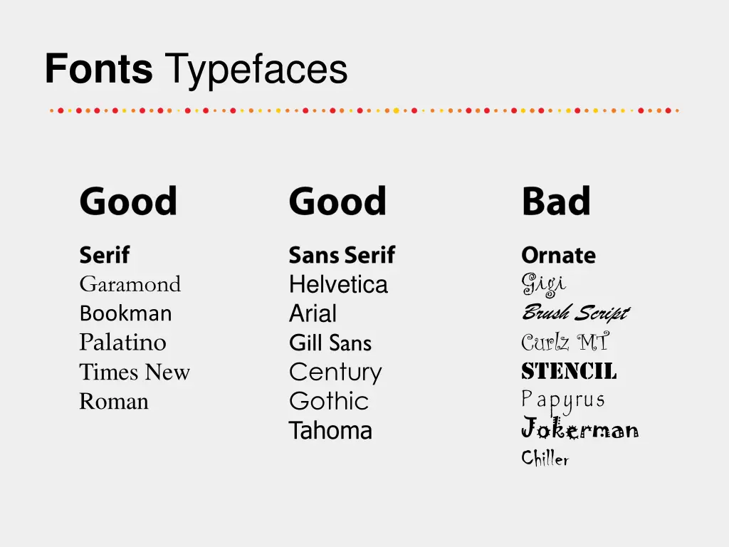 fonts typefaces 1