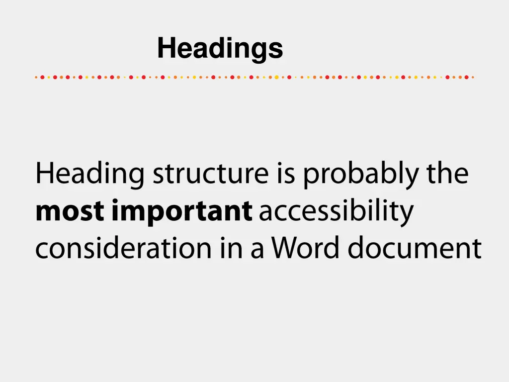 headings