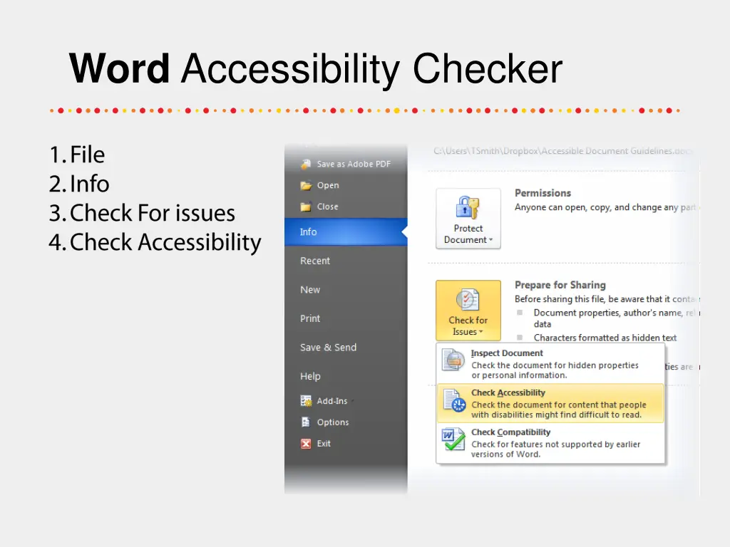 word accessibility checker