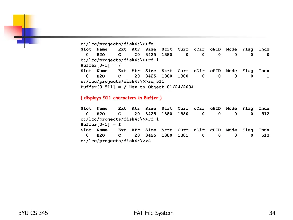 c lcc projects disk4 fs slot name ext atr size