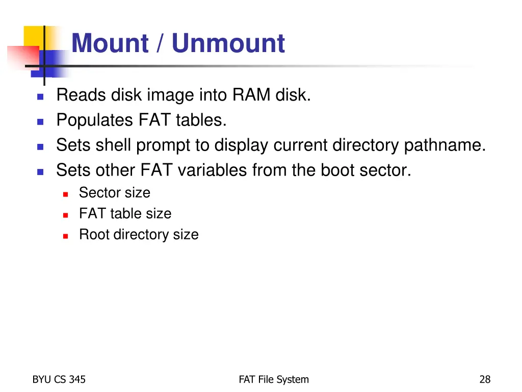 mount unmount