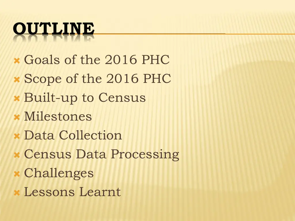 goals of the 2016 phc scope of the 2016 phc built