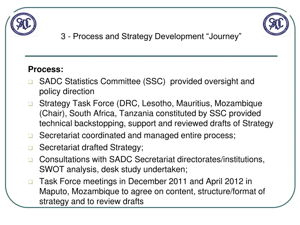 3 process and strategy development journey