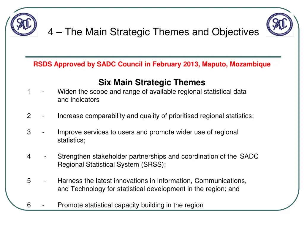 4 the main strategic themes and objectives