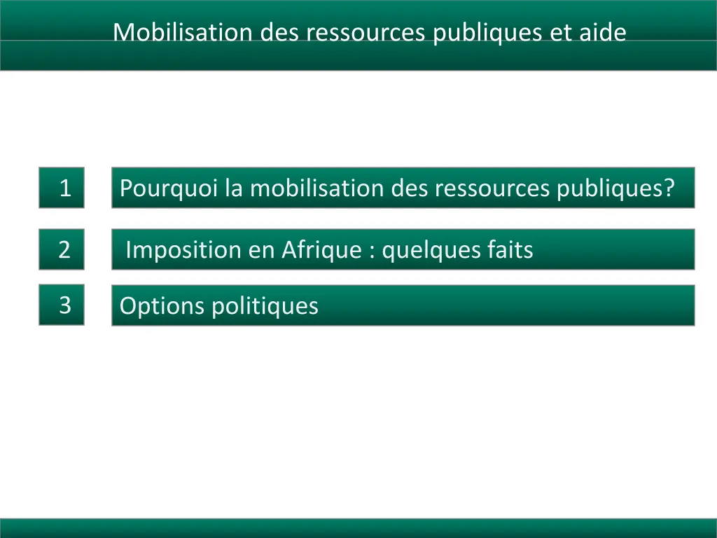 mobilisation des ressources publiques et aide 1