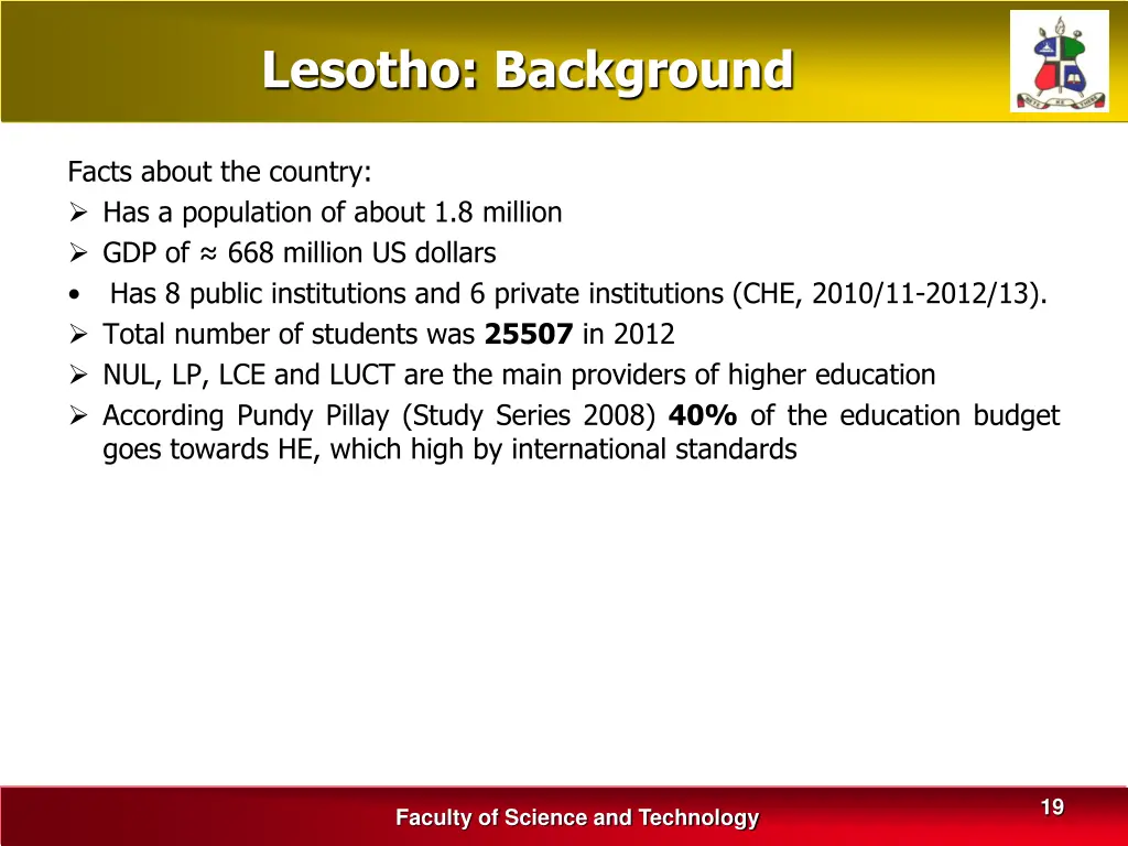 lesotho background