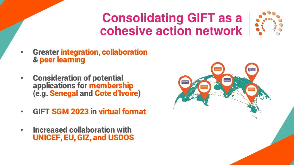 consolidating gift as a cohesive action network