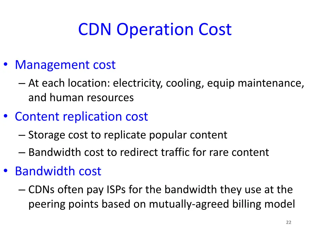 cdn operation cost