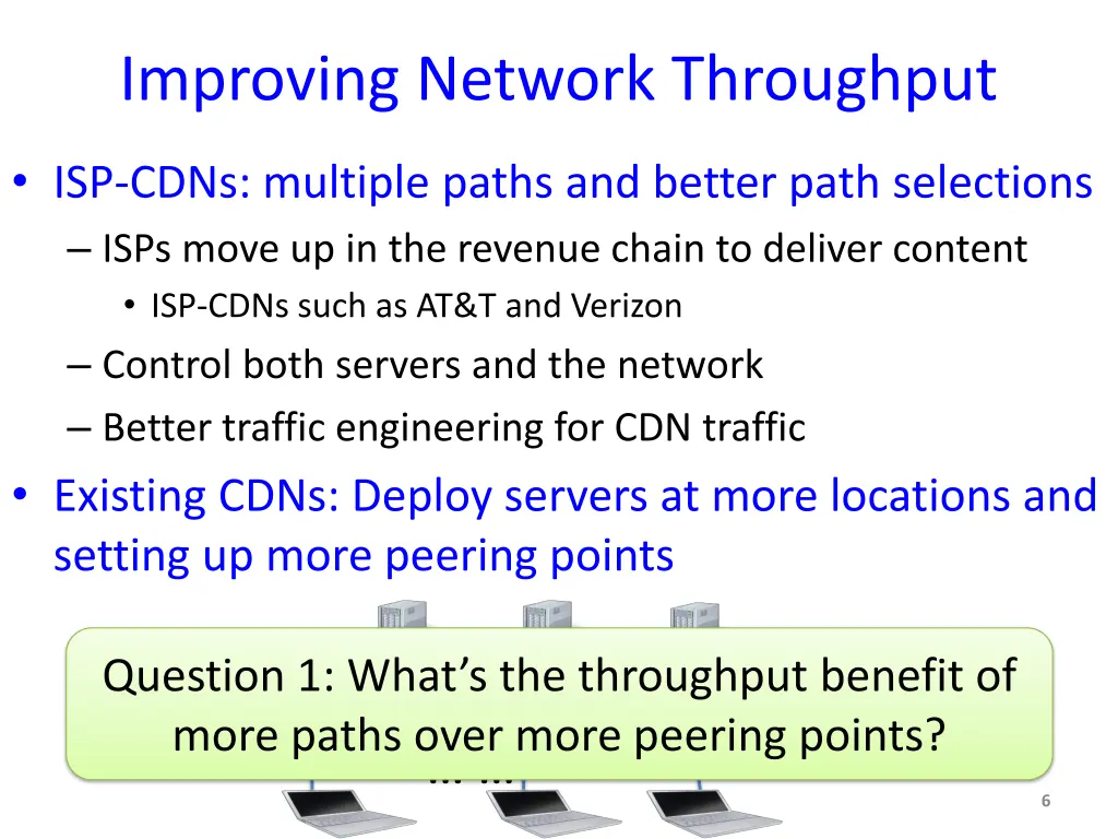 improving network throughput