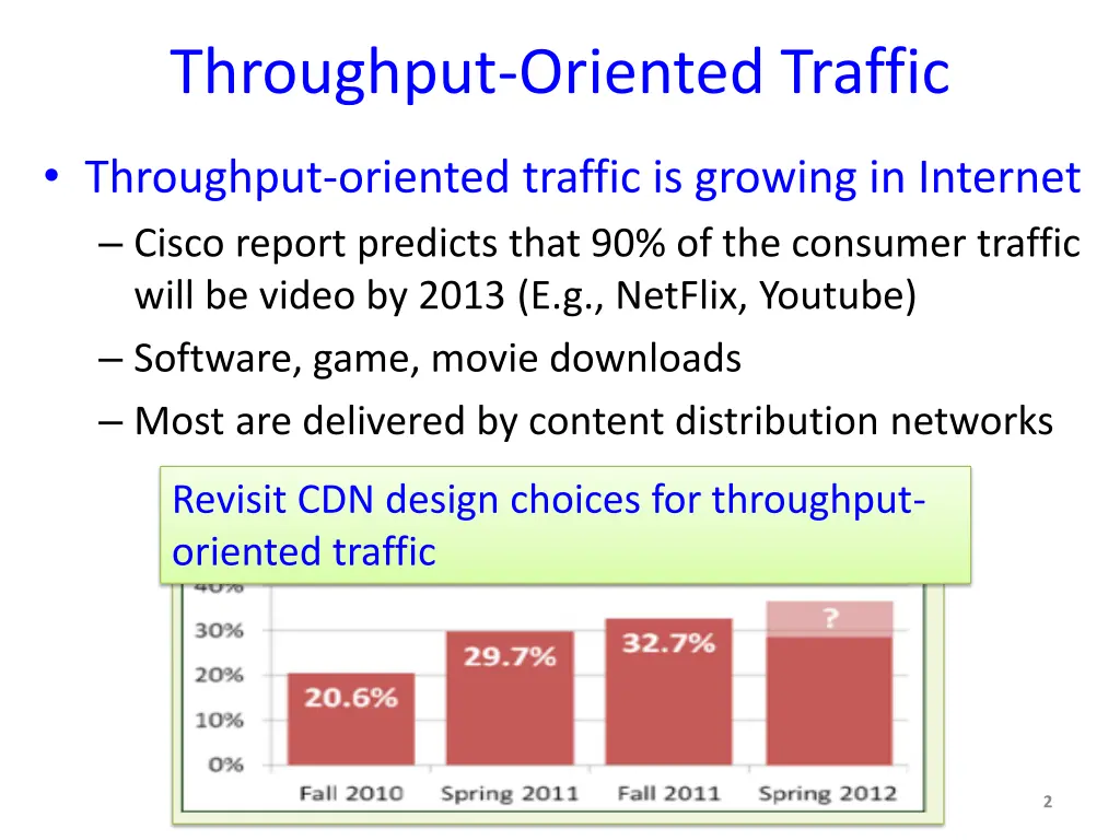 throughput oriented traffic