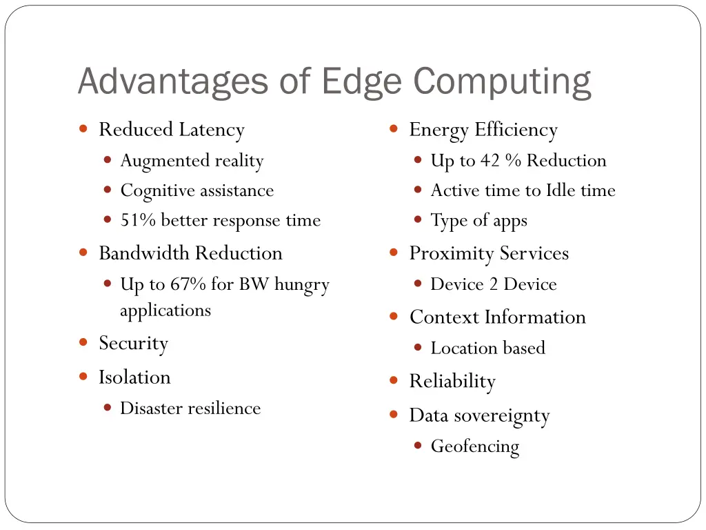 advantages of edge computing