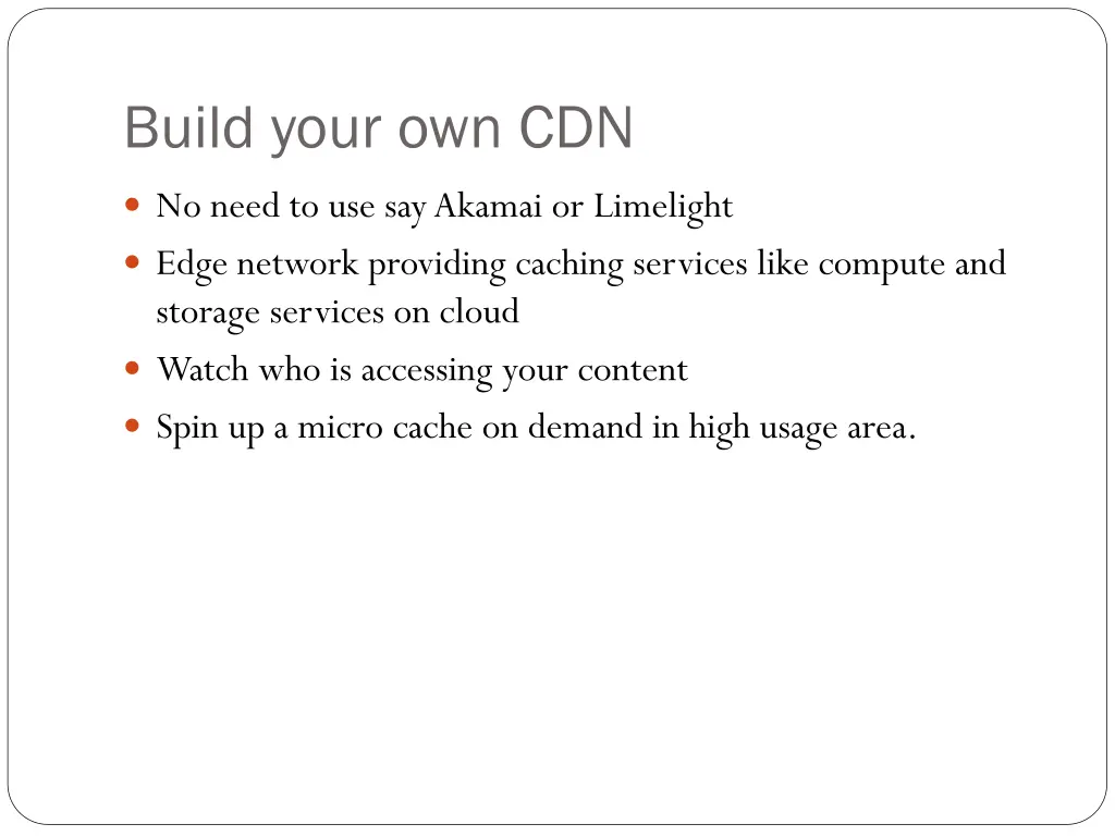 build your own cdn