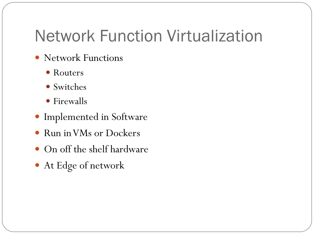 network function virtualization