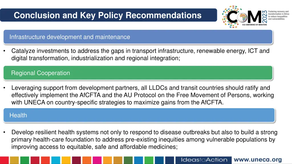 conclusion and key policy recommendations