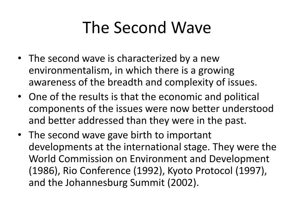 the second wave