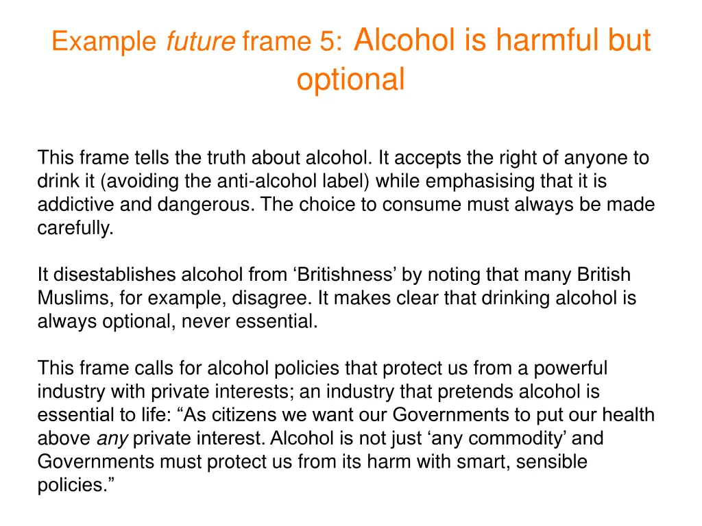 example future frame 5 alcohol is harmful