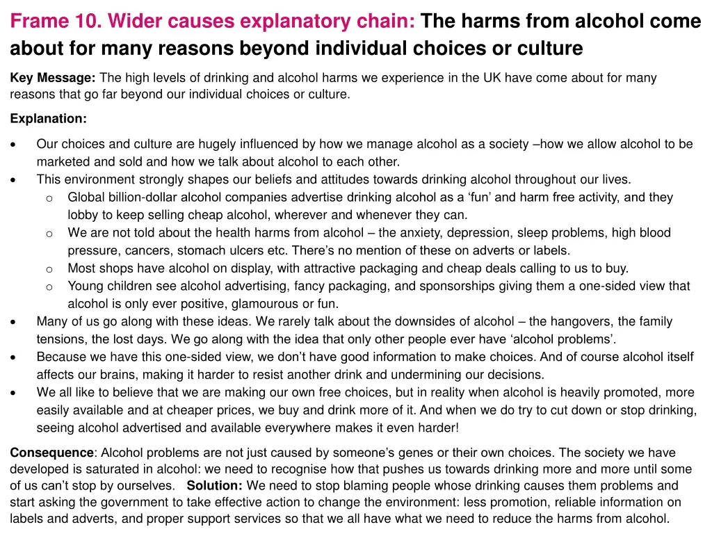 frame 10 wider causes explanatory chain the harms