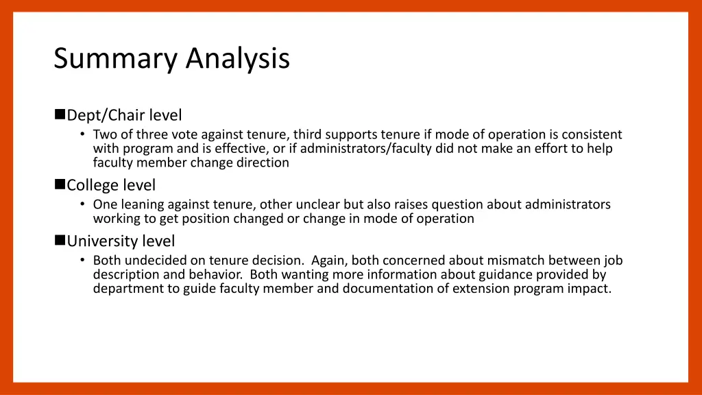 summary analysis 1