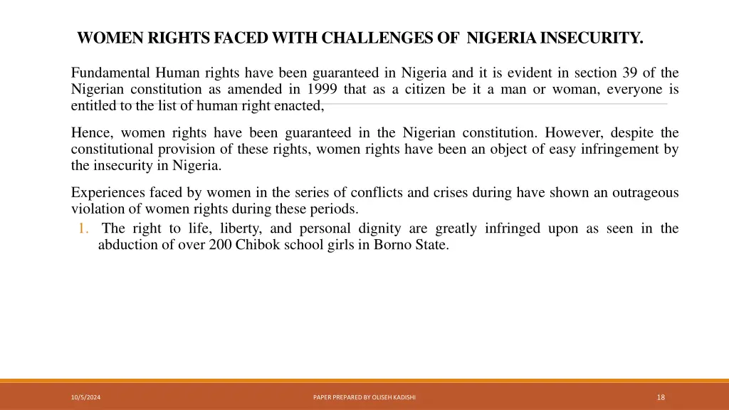 women rights faced with challenges of nigeria