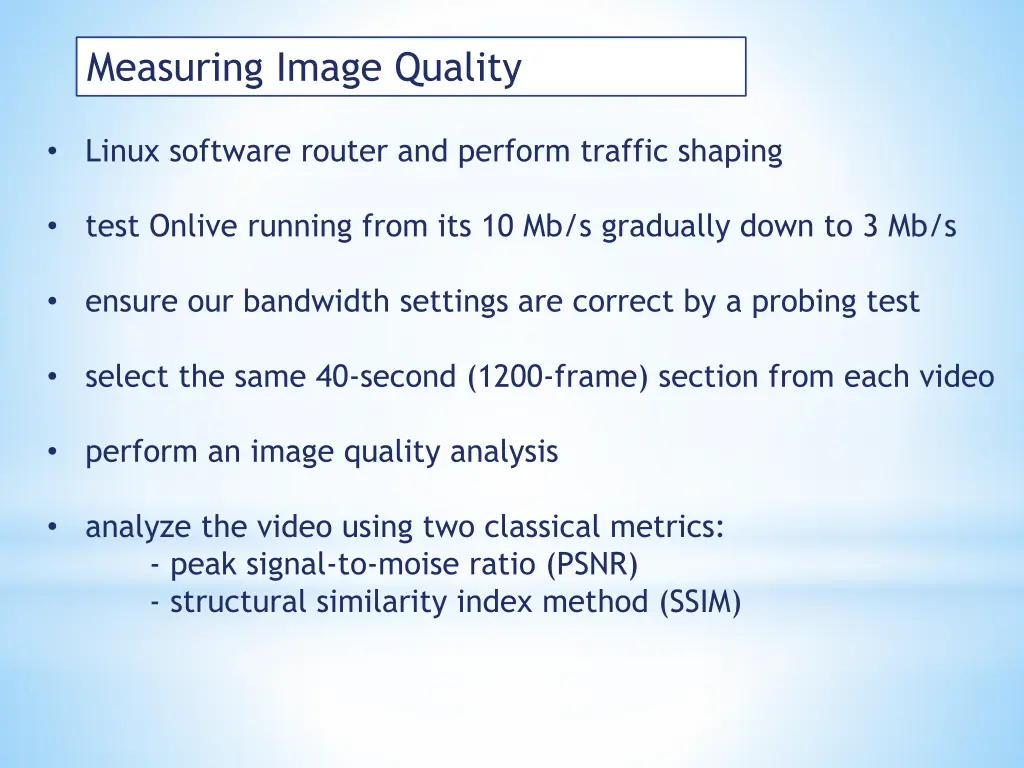 measuring image quality 1