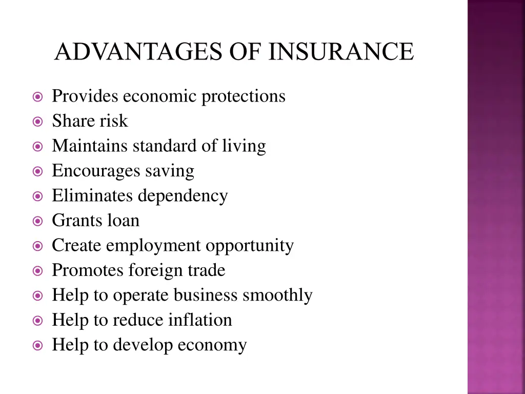 advantages of insurance