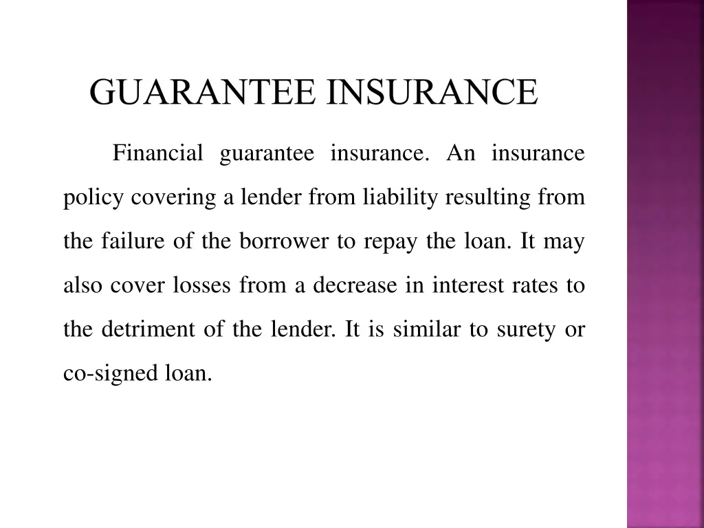 guarantee insurance