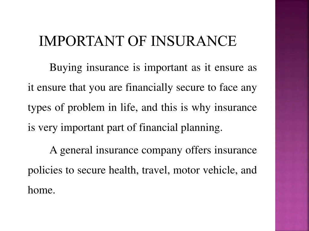 important of insurance