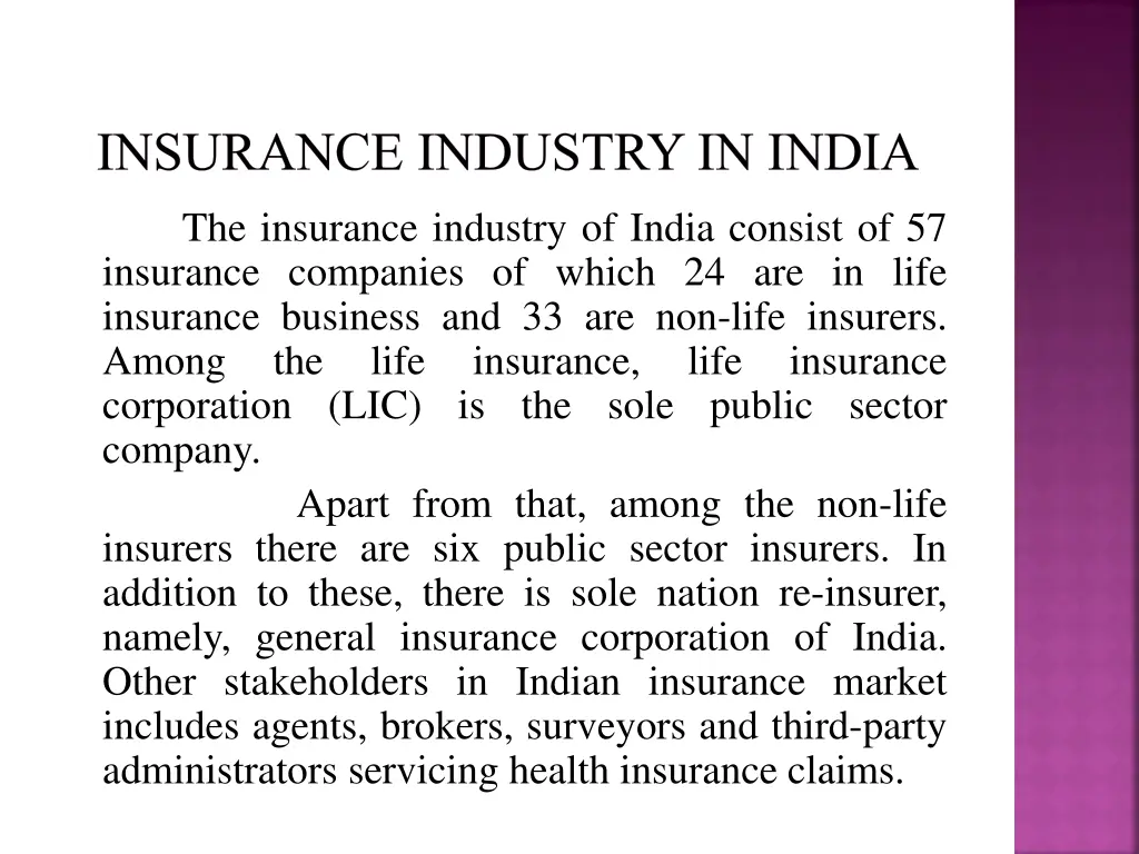 insurance industry in india