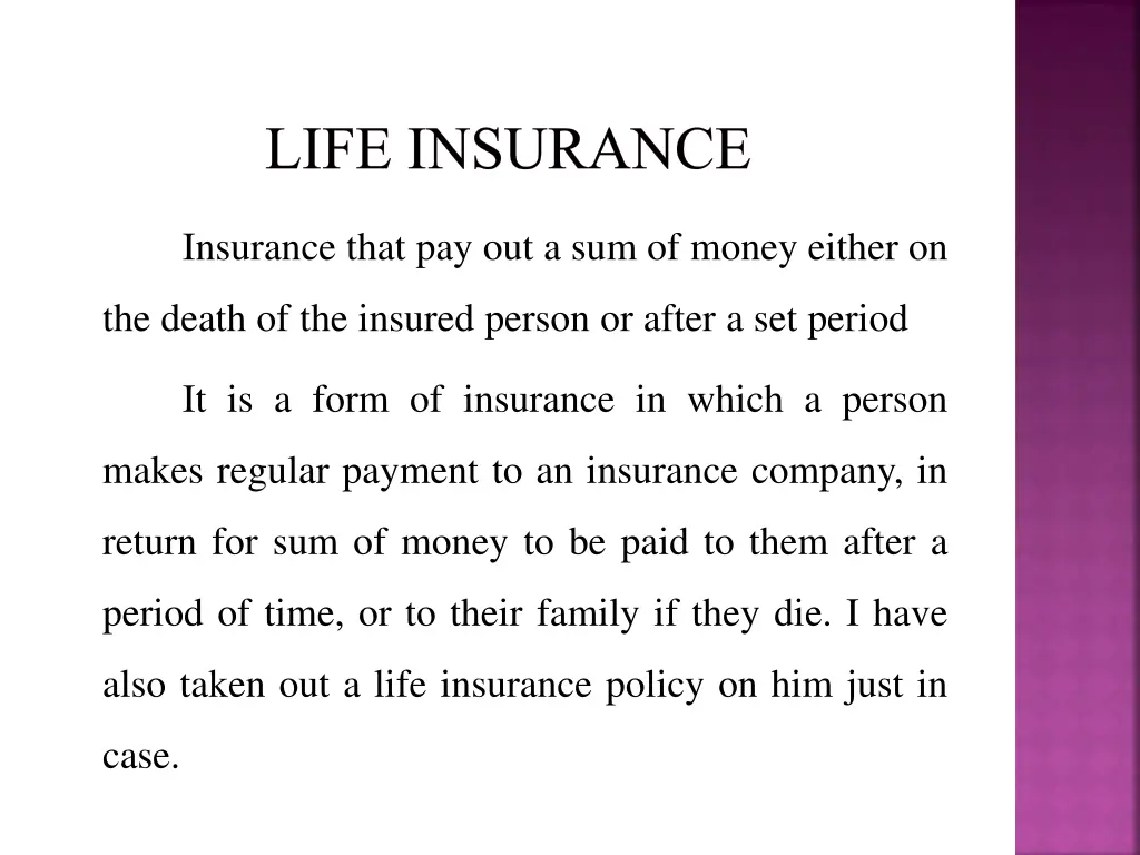 life insurance