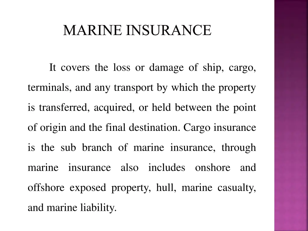 marine insurance