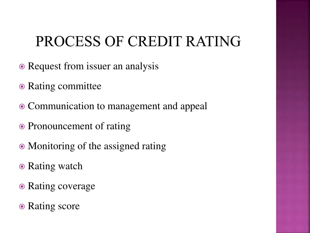 process of credit rating