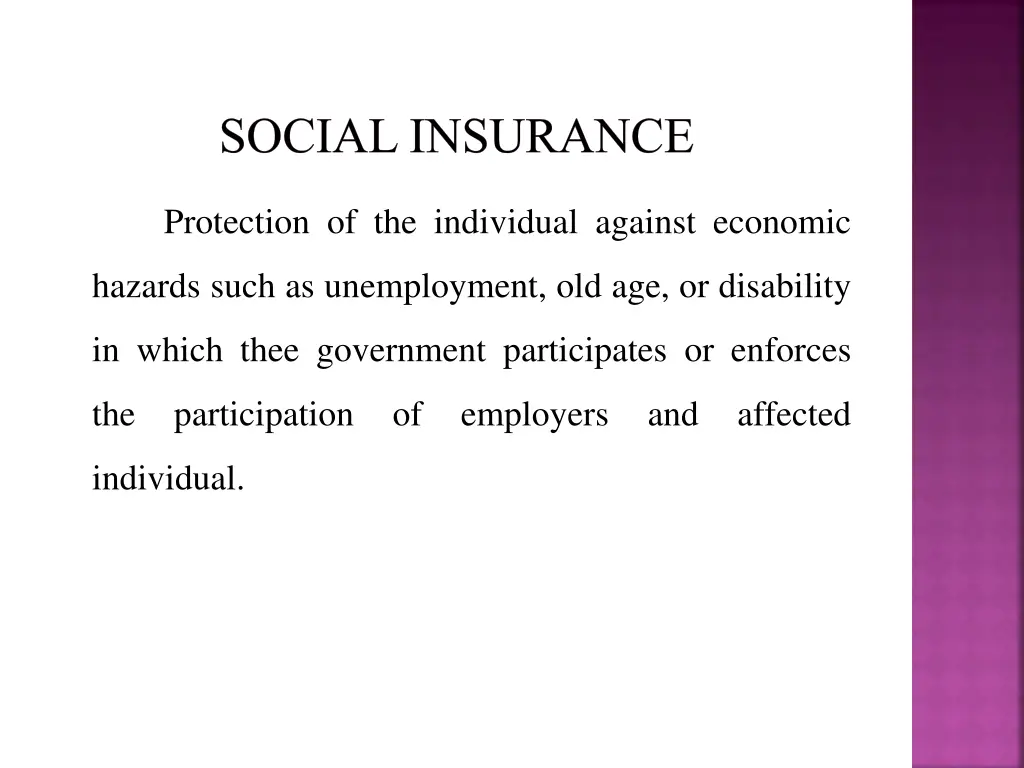 social insurance