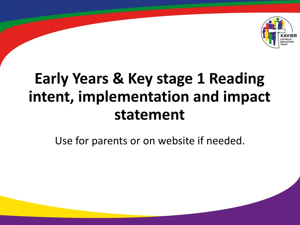 early years key stage 1 reading intent