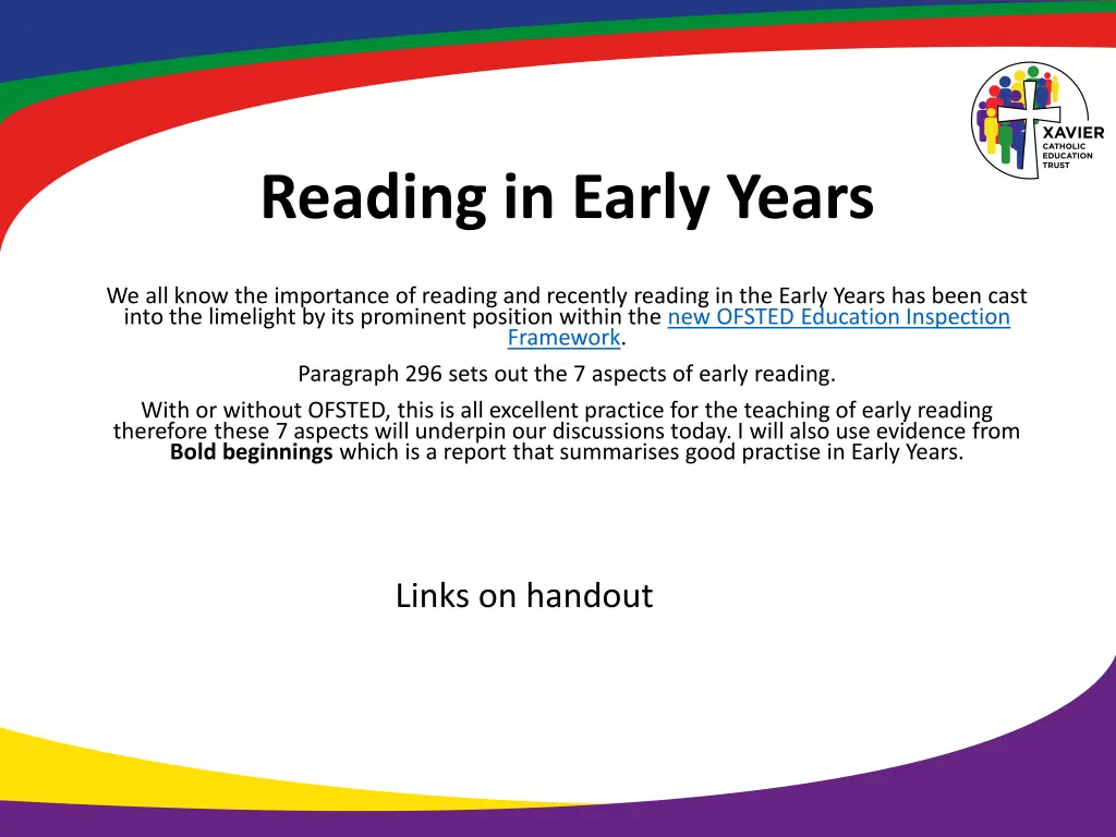 reading in early years