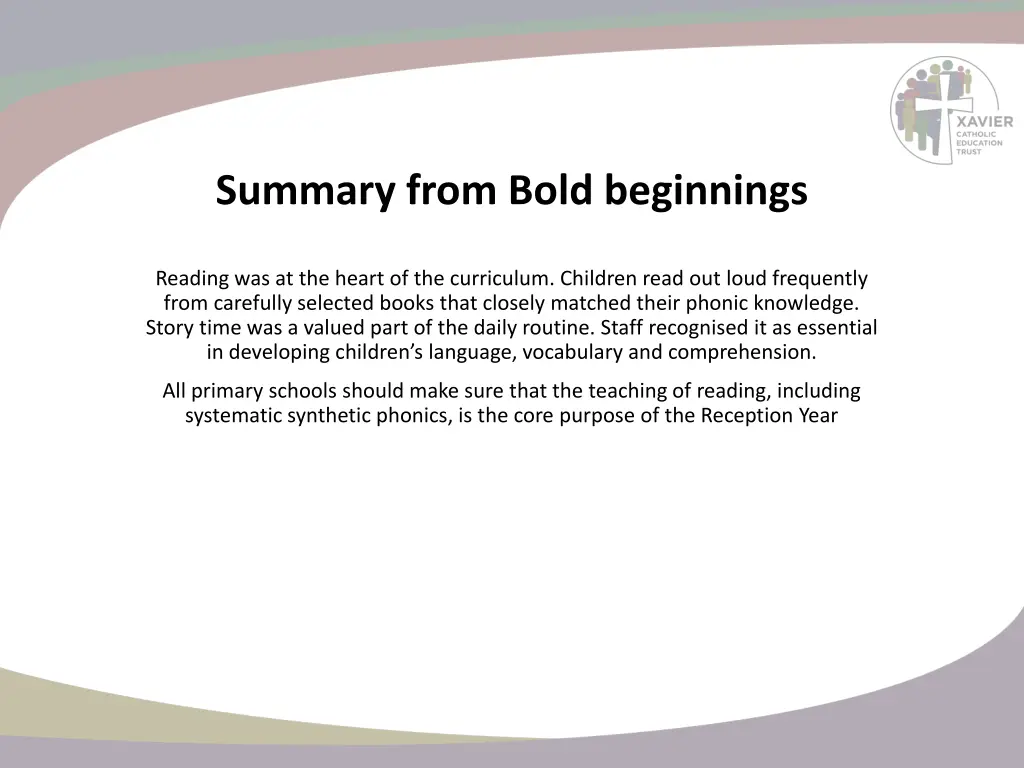 summary from bold beginnings