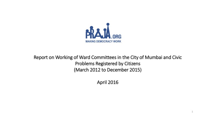 report on working of ward committees in the city